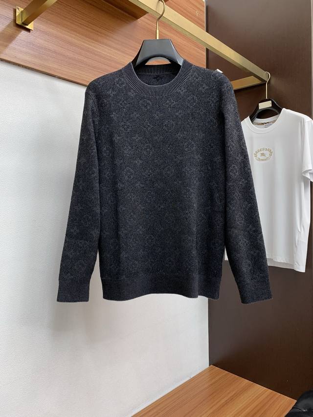LV Louis Vuitton 2025Fw Men's Autumn/Winter Wool Blend Sweater, a casual everyda