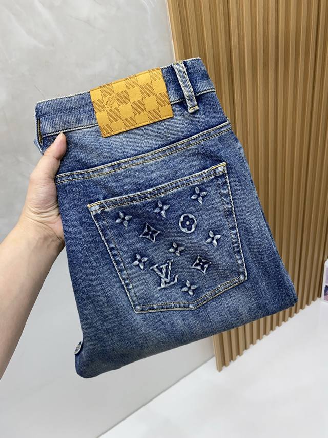 LV Louis Vuitton 2025 Autumn/Winter New Arrival Original Men's Slim Fit Denim Ca