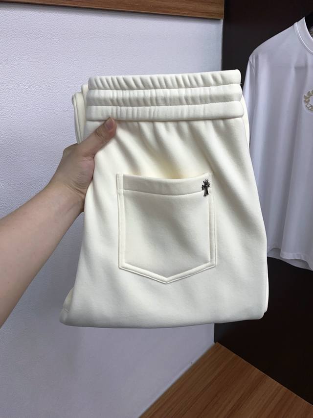 Chrome Hearts 2025 Autumn/Winter Custom-Made Pure Cotton Fleece-Lined Casual Pa