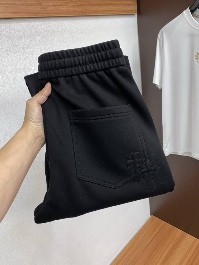 Chrome Hearts 2025 Autumn/Winter Custom-Made Pure Cotton Fleece-Lined Casual Pa