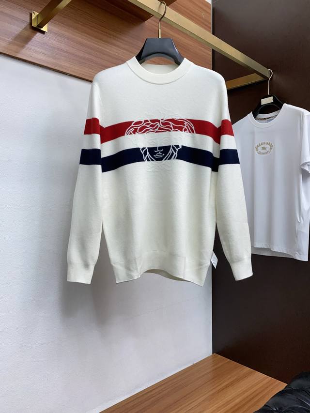 Versace 2025Fw Men's Autumn/Winter Wool Blend Sweater - A versatile piece for e