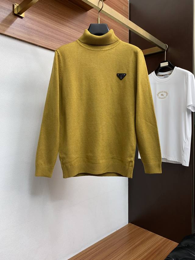 Prada 2025Fw Men's Autumn/Winter Wool Blend Sweater - A versatile and casual ev