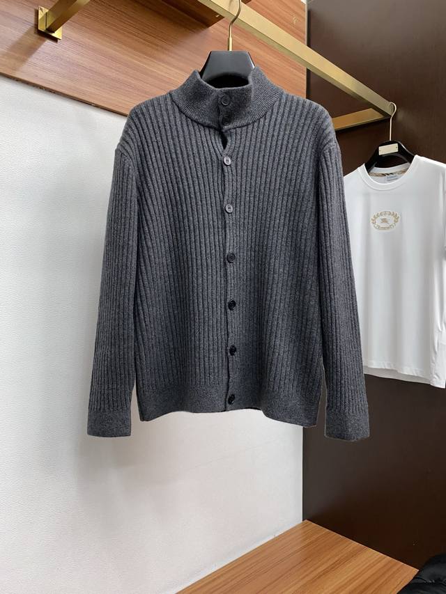 Braoni 25 Latest Men's Wool Knit Cardigan Sweater, a simple and classic design.
