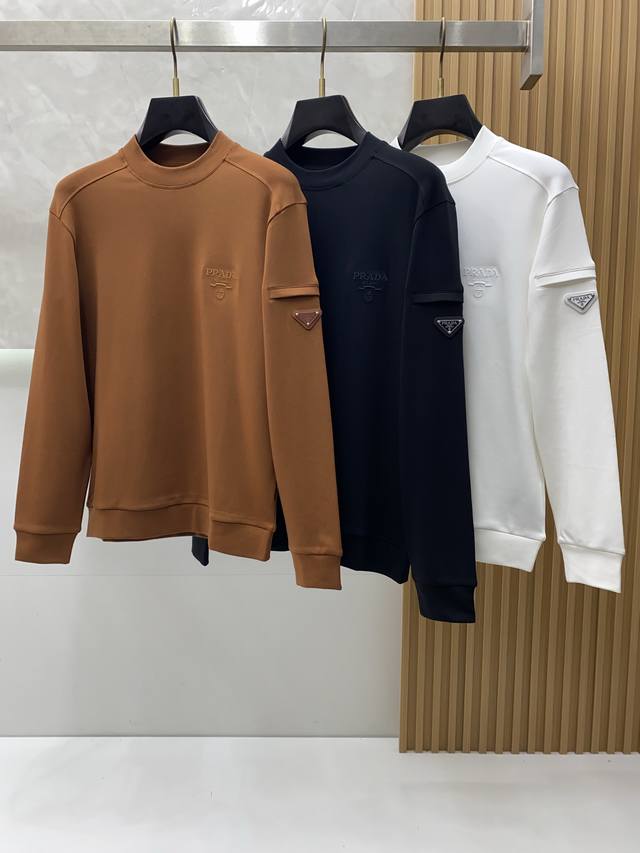 Prada 2025 Fall/Winter Aw New Arrival: Stylish Casual Thick Long-Sleeved Sweats