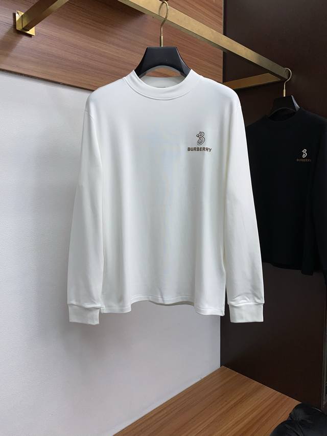 Burberry 25Ss Autumn New Arrival, Trade Order, Crew Neck Long Sleeve Base Shirt