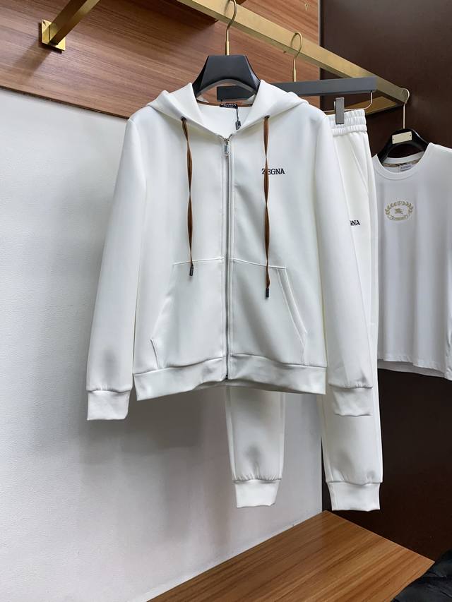 Zegna 25th Anniversary Newest Cardigan Set Latest and Top-Tier Classic Embroider