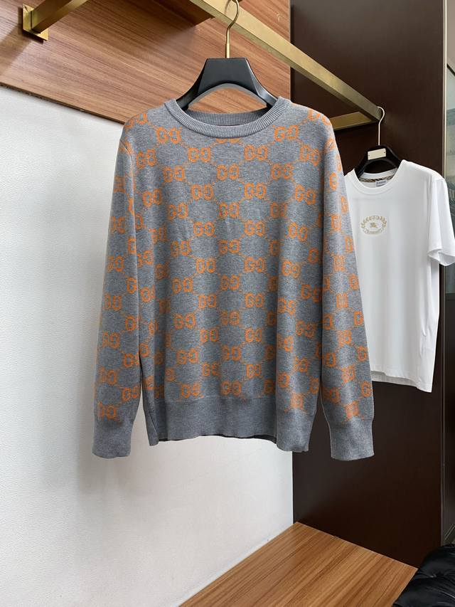 Gucci 2025Fw Men's Autumn/Winter Wool Blend Sweater - A versatile and casual ev