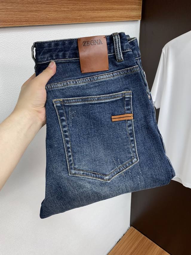 2025Ss Autumn/Winter New Arrival Original Men's Slim Fit Denim Casual Pants, Pur