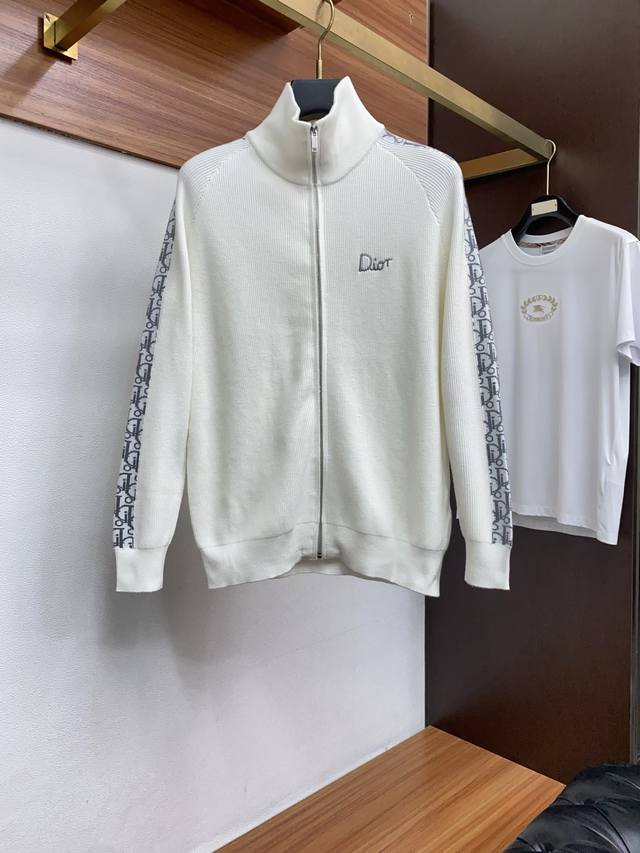 Dior 2025Fw Men's Autumn/Winter Zipper Cardigan Jacket Sweater Base Layer Outer