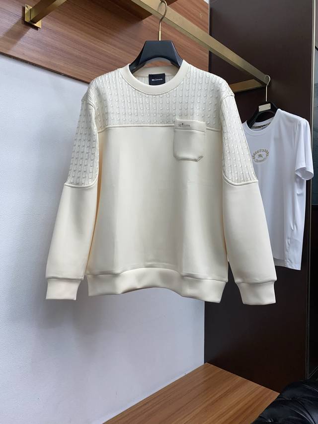 Kiton 2025Fw Men's Autumn/Winter Modal Air Cotton Knit Sweatshirt - A versatile