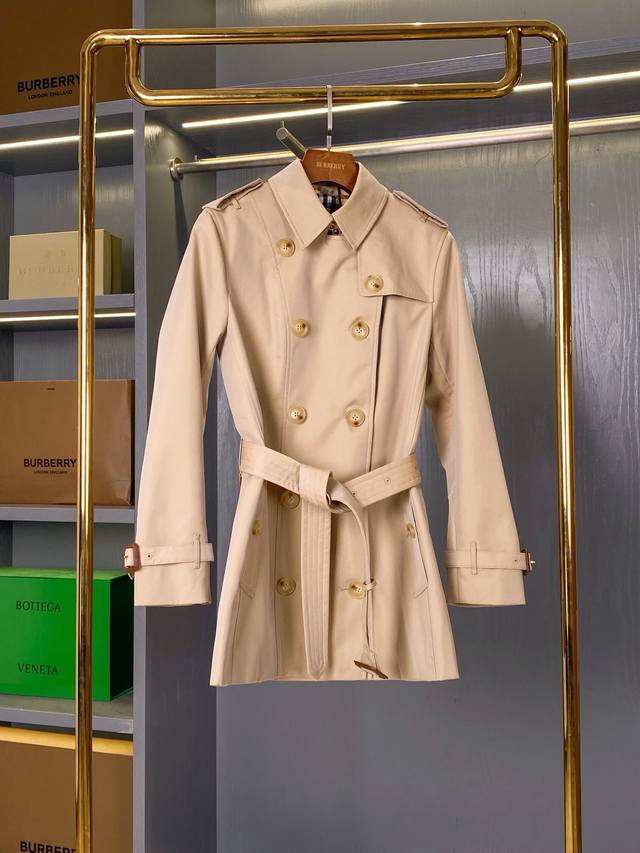 Bur 2025 Women's Chelsea Short Trench Coat - Now Available! Official Website, Sa