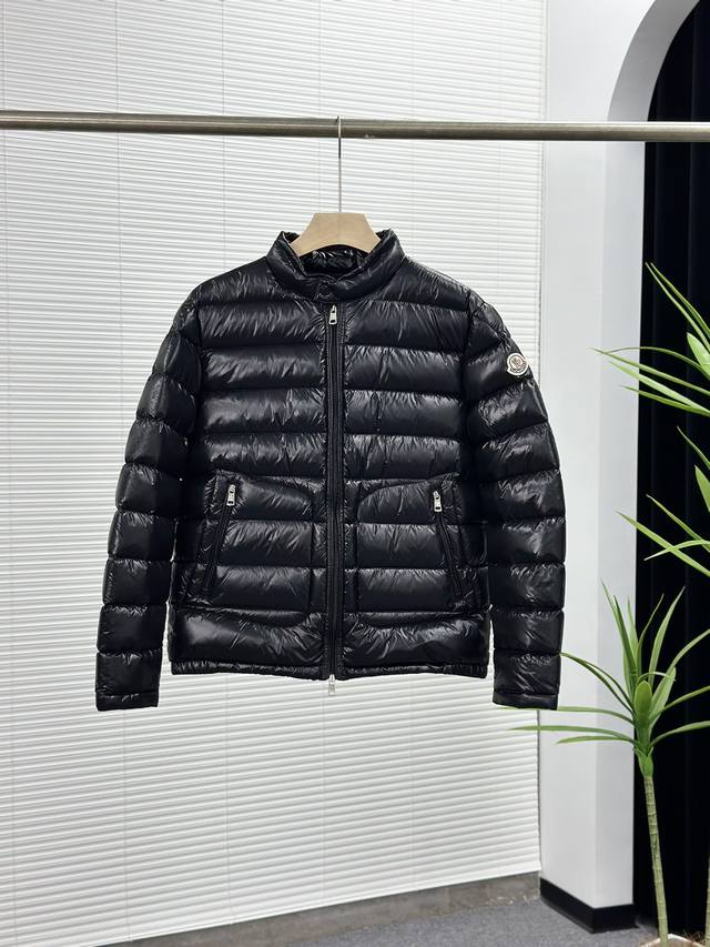 Moncer Acorus Stand Collar Men's Lightweight Down Jacket, 2006 Style, Black