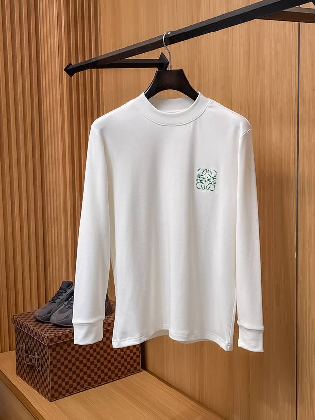 Loewe 25Ss Autumn New Arrival, Trade Order Round Neck Long Sleeve Base Shirt, Po