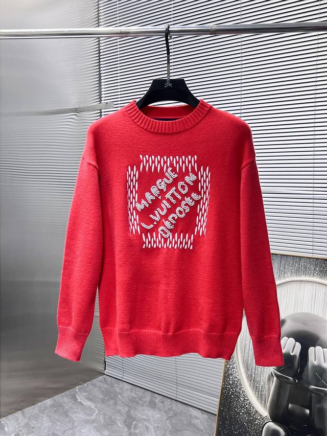 Louis Vuitton LV Top-Tier 2025 Spring/Summer New Wool Blend Long-Sleeve Sweater