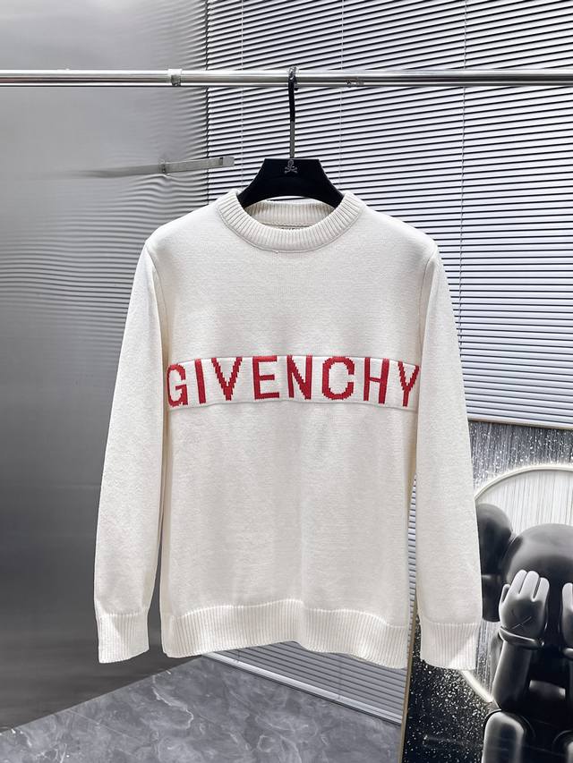Givenchy 2025Ss New Wool Blend Long-Sleeve Crew Neck Sweater, High-End Version!
