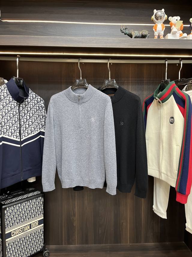 Featured: Zegna exclusive new men's wool knit sweater, high-end European style,