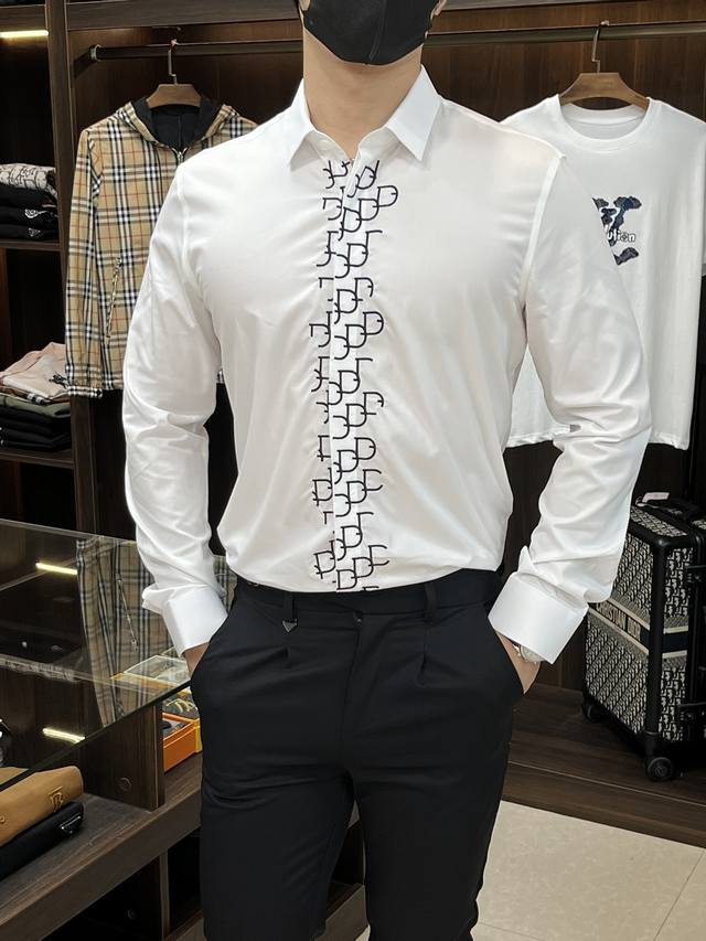 Featured: Dior men's long-sleeved shirt, latest style from the boutique. 100% n