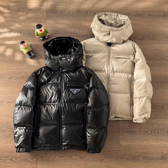 Buying Goods p Buying Goods New Prada Black Technology Taped Down Jacket High-en
