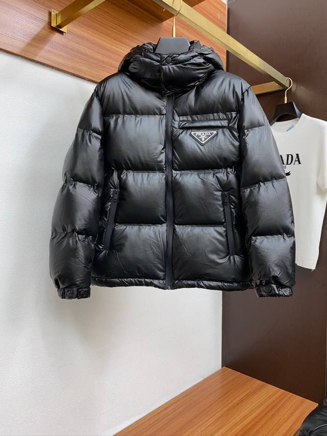 Prada Autumn/Winter New Down Jacket, Original 1:1 Custom Made, All Hardware Acc