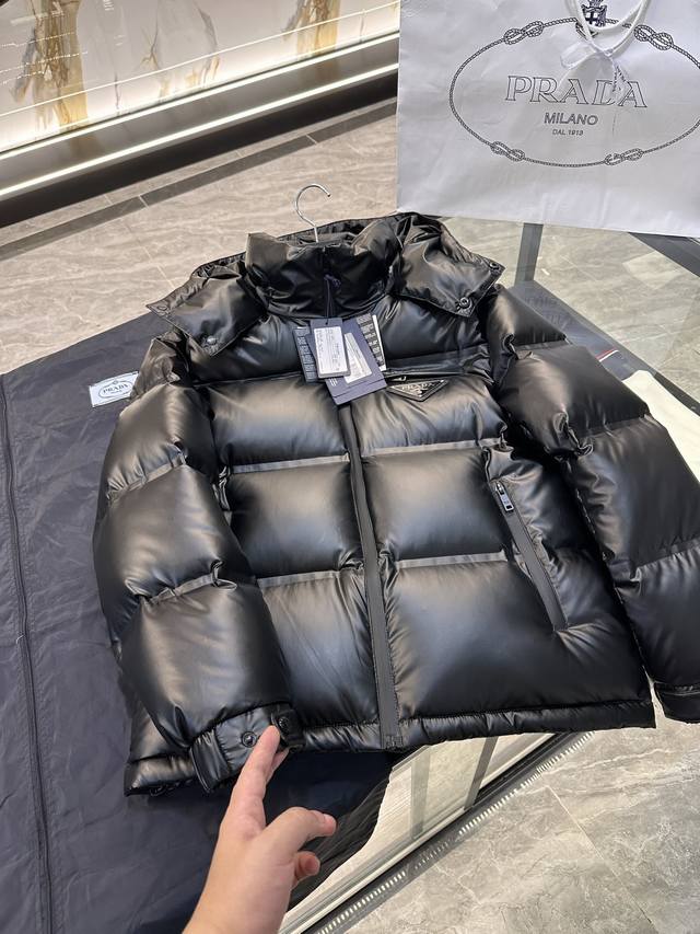 Top Prada high-tech taped down jacket, new winter arrival, high-end customizati