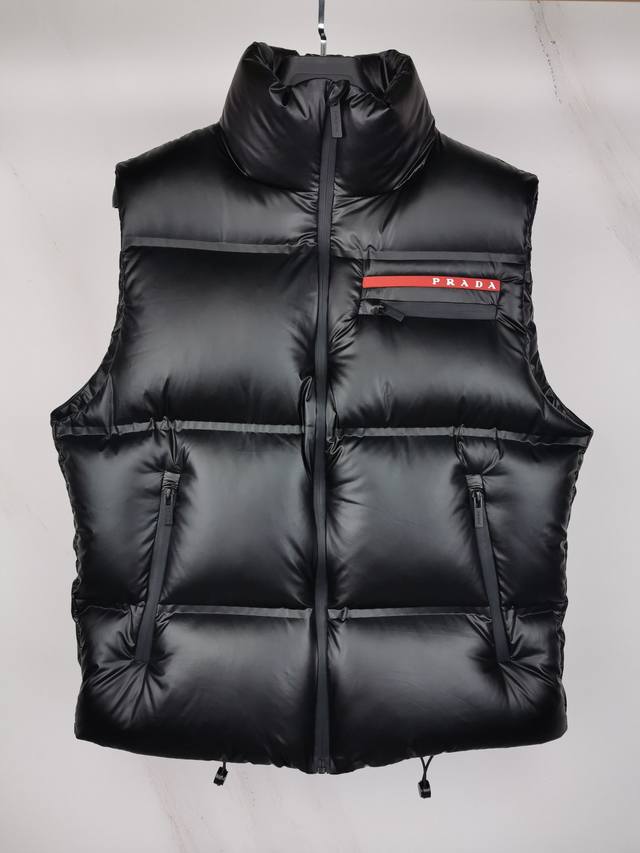 Prada Fall/Winter Vest New Arrival Trendy Stand Collar Down Vest, Puffer Jacket