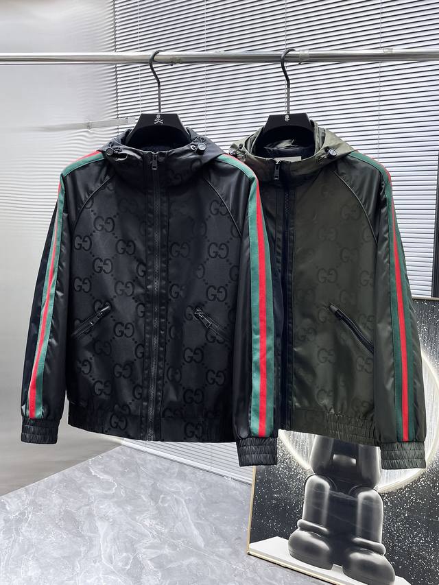 Gucci 2025 New Hooded Jacket, High-End Version! Custom-made fabric for superior