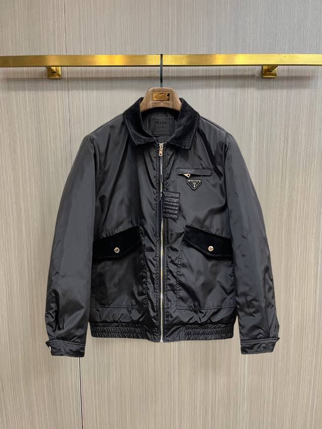 Prada 2025 Spring/Summer Winter New Down Cotton Jacket with All Three Labels. A