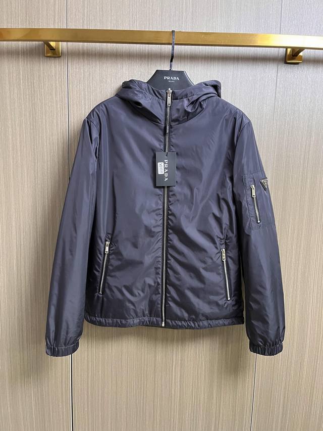 Prada 2025 Spring/Summer Winter New Down Cotton Jacket with All Three Labels. A