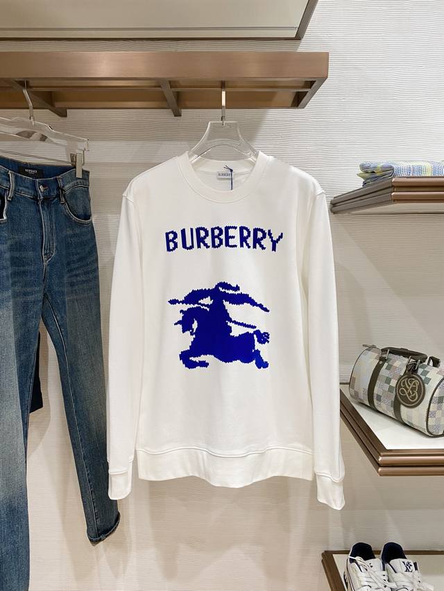 Burberry 2025Fw Fall/Winter New Arrival Basic Casual Crew Neck Sweatshirt. A mus