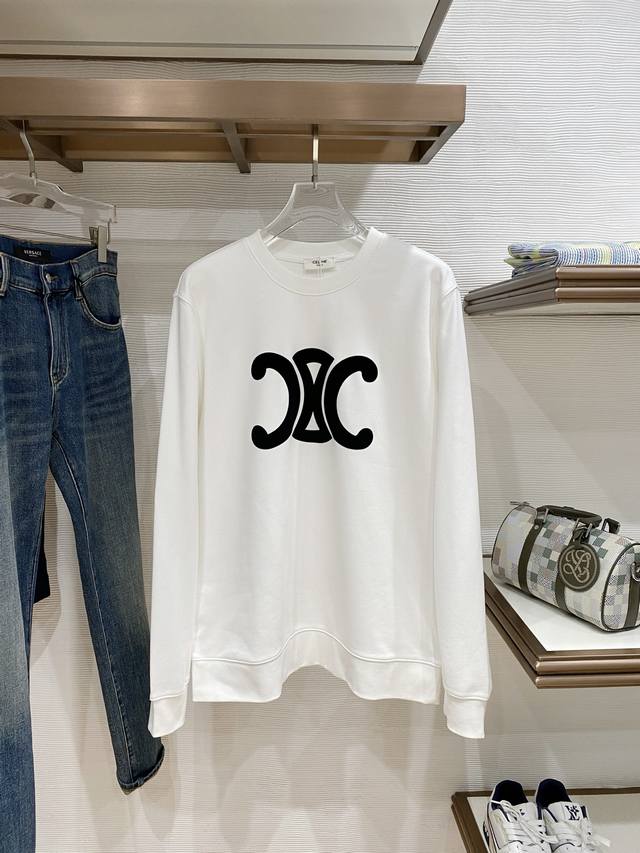 Celine 2025Fw Fall/Winter New Arrival Basic Casual Crew Neck Sweatshirt. A must-