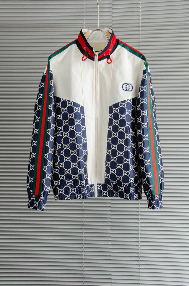 New# Gucci 2025Fw Letter Stylish Stand Collar Casual Jacket# With its unique des