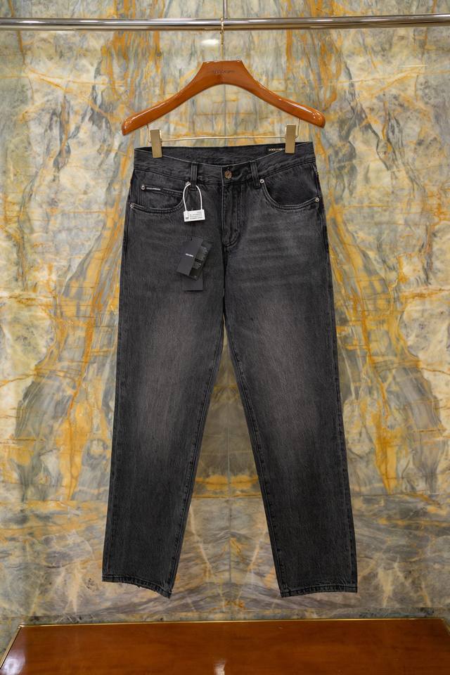 Pants 2025 Aw Newest Top-Quality Jeans, Premium Grey Wash, Dg Logo Embroidery,