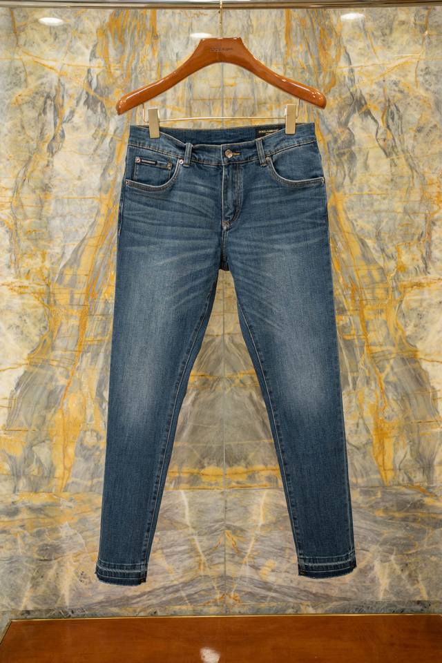 2025 Aw Latest Dg Top-Quality Jeans, Perfect Heavy Wash, Detachable Hem Design,