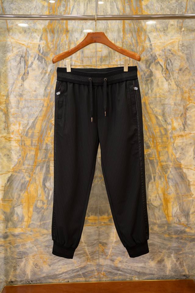 Clothing & Pants 2025 Aw New Style Suit Casual Pants Striped Stretch Knit Fabric