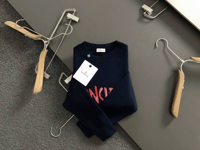 Mon* Slightly Wide Fit S-XL 2025 Autumn/Winter Crew Neck Wool Sweater. Featuring