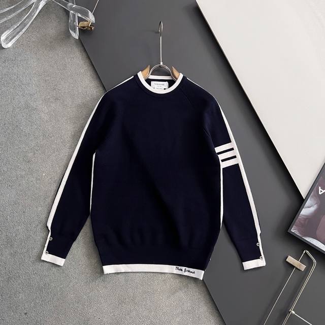 Tb Navy Blue 25 Newest Style! High-density 3D wool knit, a versatile sweater tha