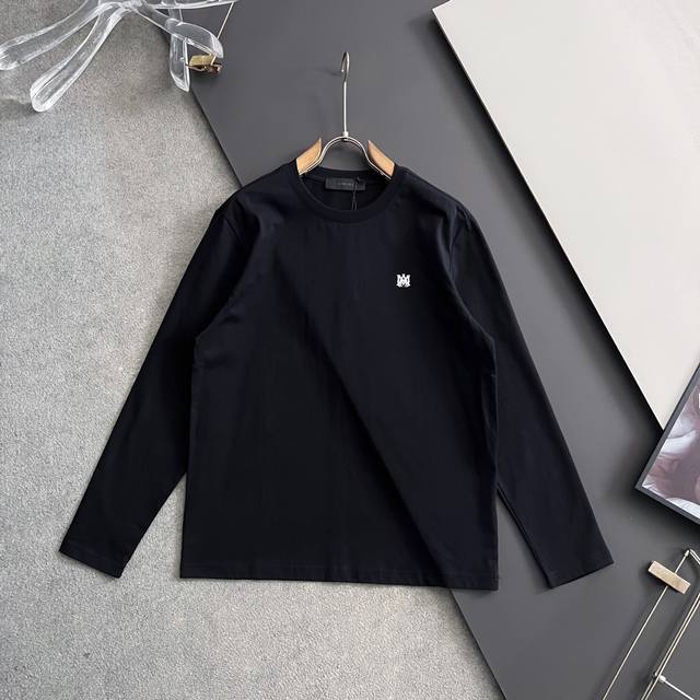 Amiri*, 2025 Autumn/Winter Long-Sleeve T-Shirt, Stylish Casual Round Neck Long-S