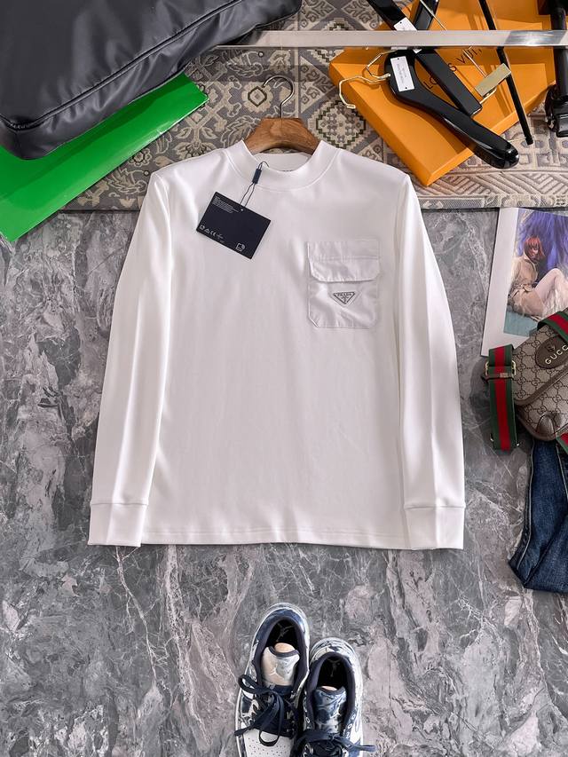Prada 25Ss Autumn New Arrival, Trade Order Round Neck Long Sleeve Base Layer Sh