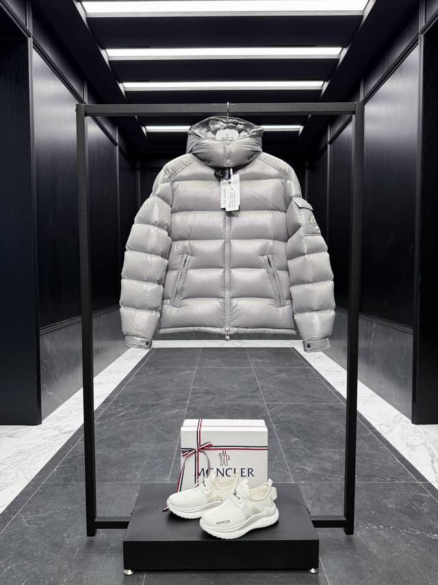 Premium Down Moncler Maya Classic Short Down Jacket. Limited Edition Grey, the