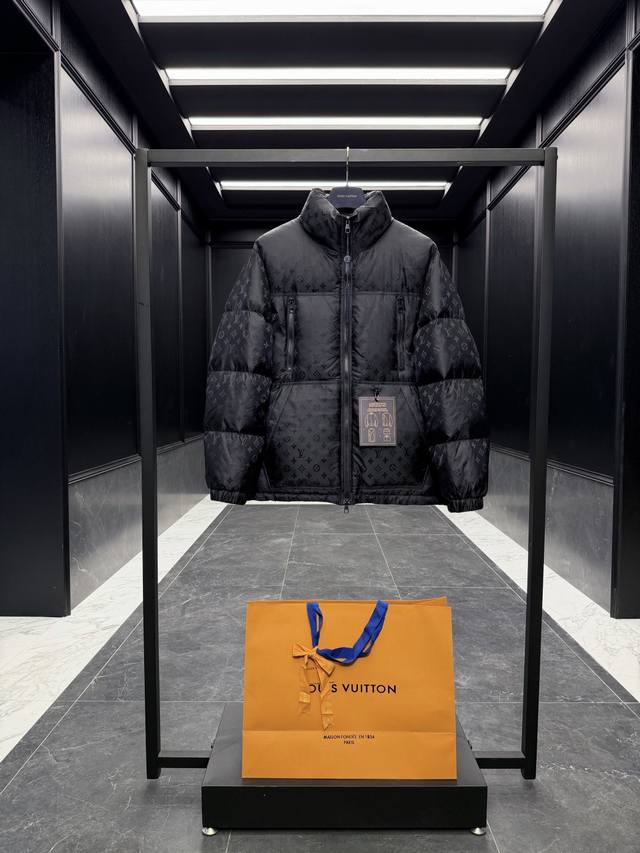Premium Down Jacket from Louis Vuitton, featuring classic technical nylon fabri