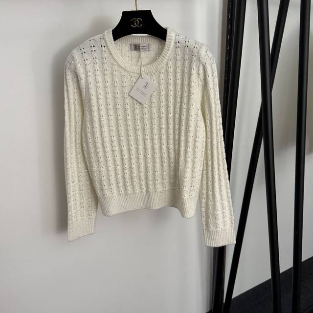 Style No. 20257268 Brunello Cucinell*Bc New Sparkling Sequined Openwork Jacquar