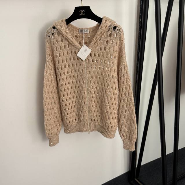 Style No. 20257266 Brunello Cucinell*Bc New Sparkling Sequined Mohair Hollow-Ou