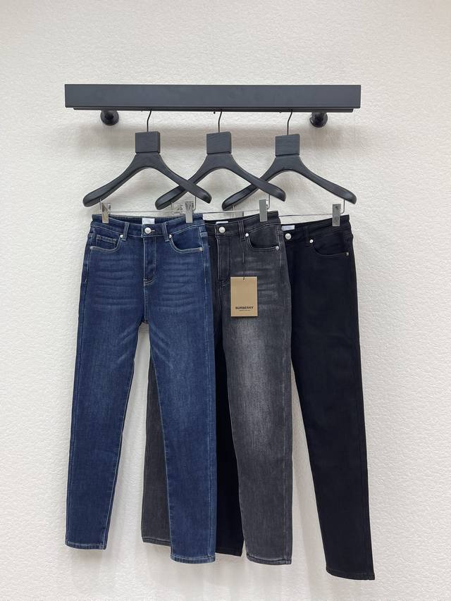 Burberr* New Washed Fleece-Lined Stretch Skinny Jeans, made with super stretchy,