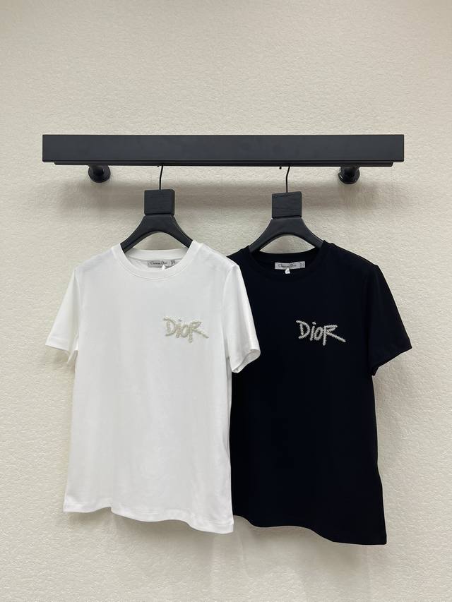 Dio*26 Early Spring New Exquisite Rhinestone Short-Sleeve T-Shirt High-end coutu