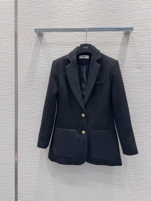 Fend* 2025Fw New Style Simple and Elegant Suit Jacket. Made of very high-quality