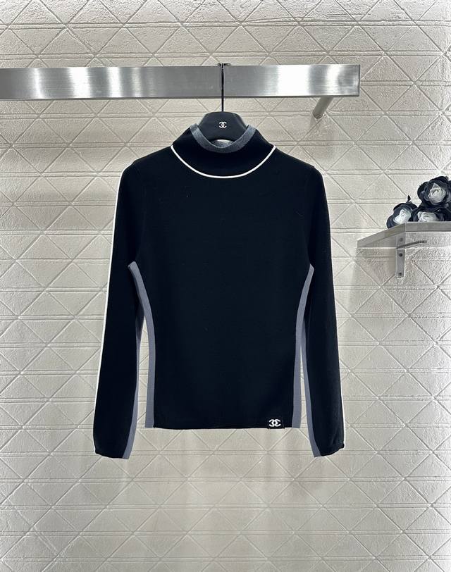 Chane*2025 New Arrival High Neck Knitted Pullover Sweater 25Coco Ski Series# Mad