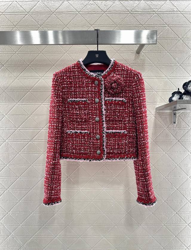 Chane*2025 New Arrival Camellia Brooch Round Neck Knitted Dress Custom Yb Import