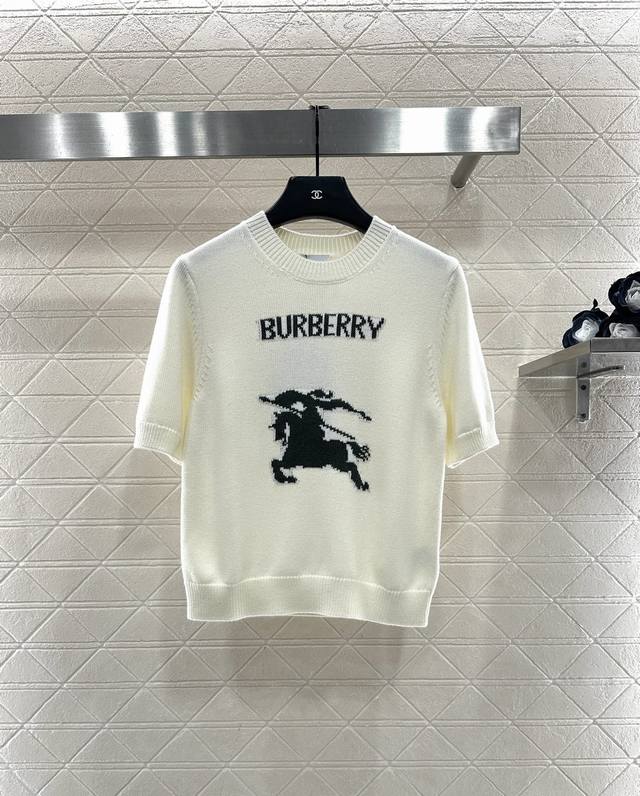 Bbr*2025 New Arrival Pullover War Horse Knitted Short-Sleeve T-Shirt Made with c