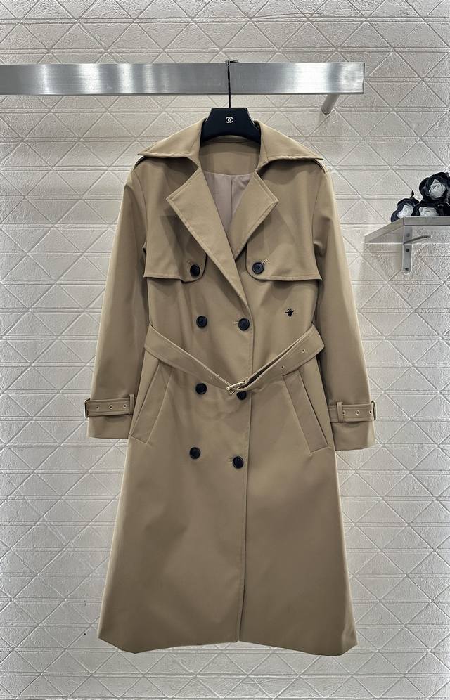 Dio*2025 New Arrival Belted Long Trench Coat Custom-made Yb imported trench coat