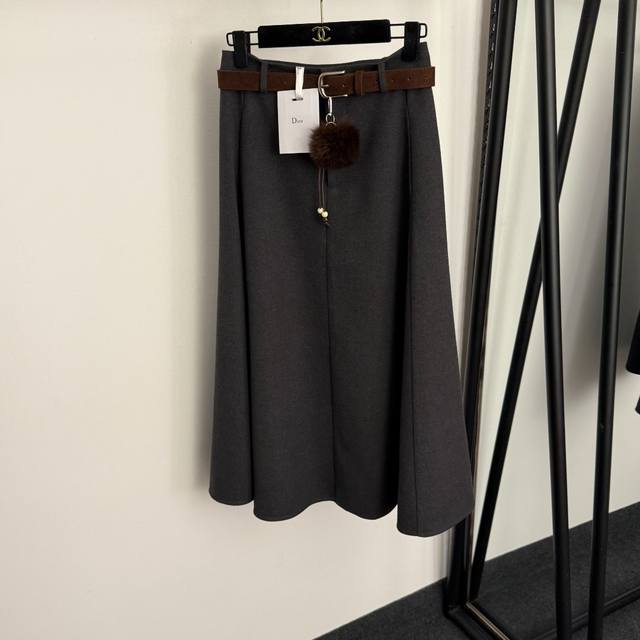 Style No. 20257251 Dio* New Plush Pendant High-Waisted Slimming Suit Skirt with